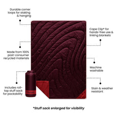 Original Puffy Blanket - Fig Cherry
