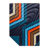 Original Puffy Blanket - Midnight Retro Stripes