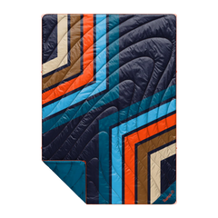 Original Puffy Blanket - Midnight Retro Stripes