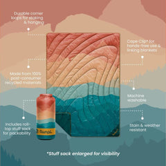 Original Puffy Blanket - Rocky Mountain Sunset Fade - Custom