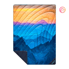 Original Puffy Blanket - Misty Peaks Mountainscape - Custom