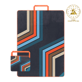 Tech Towel Tote Double - Midnight Retro Stripes