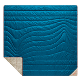 Fleece Puffy 2 Person Blanket - Seascape Cream