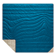 Fleece Puffy 2 Person Blanket - Seascape Cream
