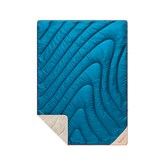 Fleece Puffy Throw Blanket - Seascape Cream