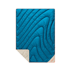 Fleece Puffy Throw Blanket - Seascape Cream