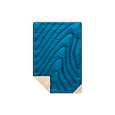 Fleece Puffy Mini Blanket - Seascape Cream