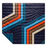 Original Puffy 2 Person Blanket - Midnight Retro Stripes