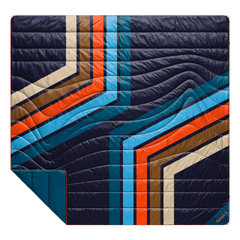 Original Puffy 2 Person Blanket - Midnight Retro Stripes