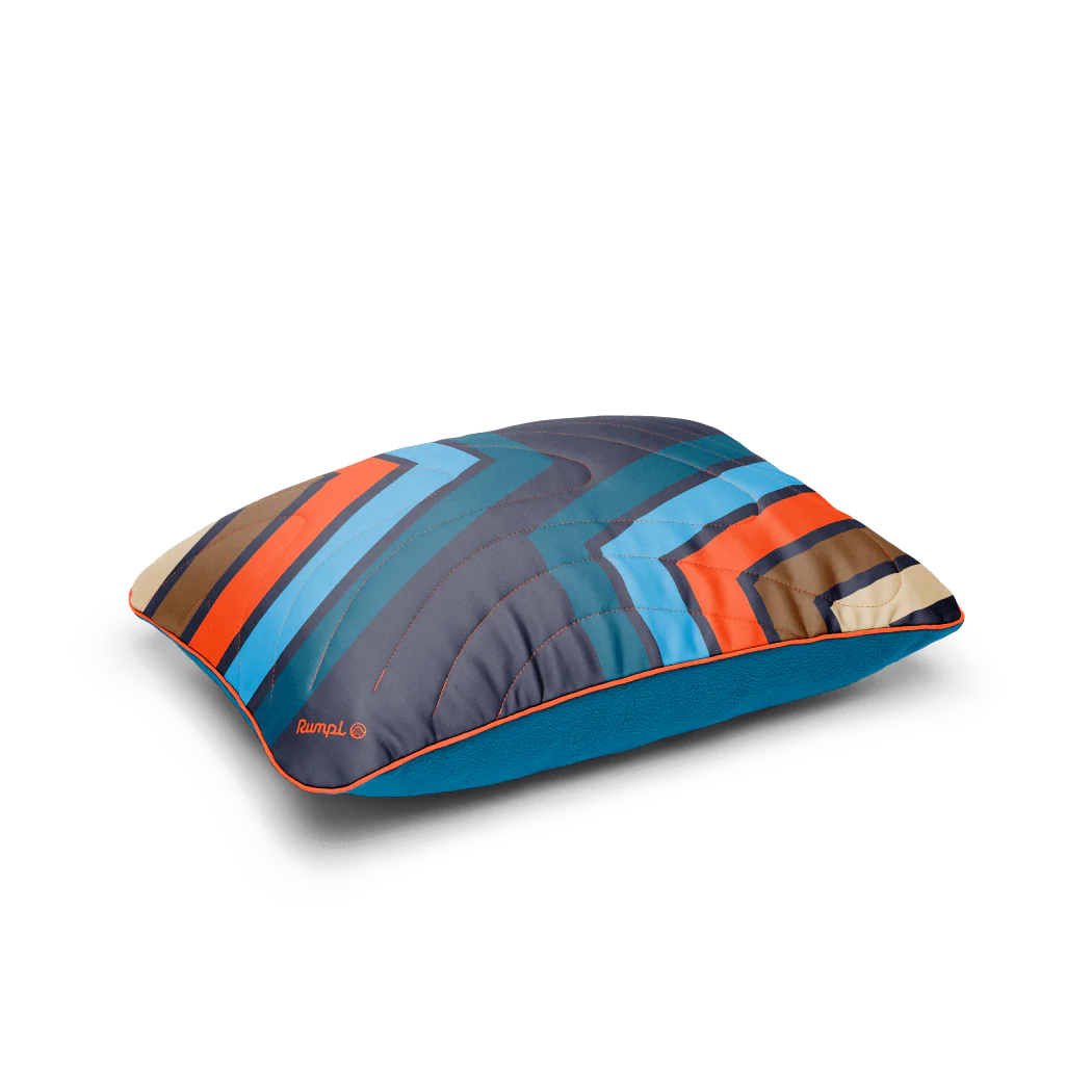 The Camp Pillow - Midnight Retro Stripes