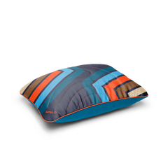 The Camp Pillow - Midnight Retro Stripes