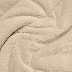 Fleece Puffy Throw Blanket - Seascape Cream