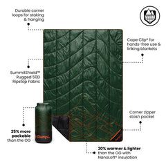 Backcountry Puffy Blanket - Mountain Green Peak