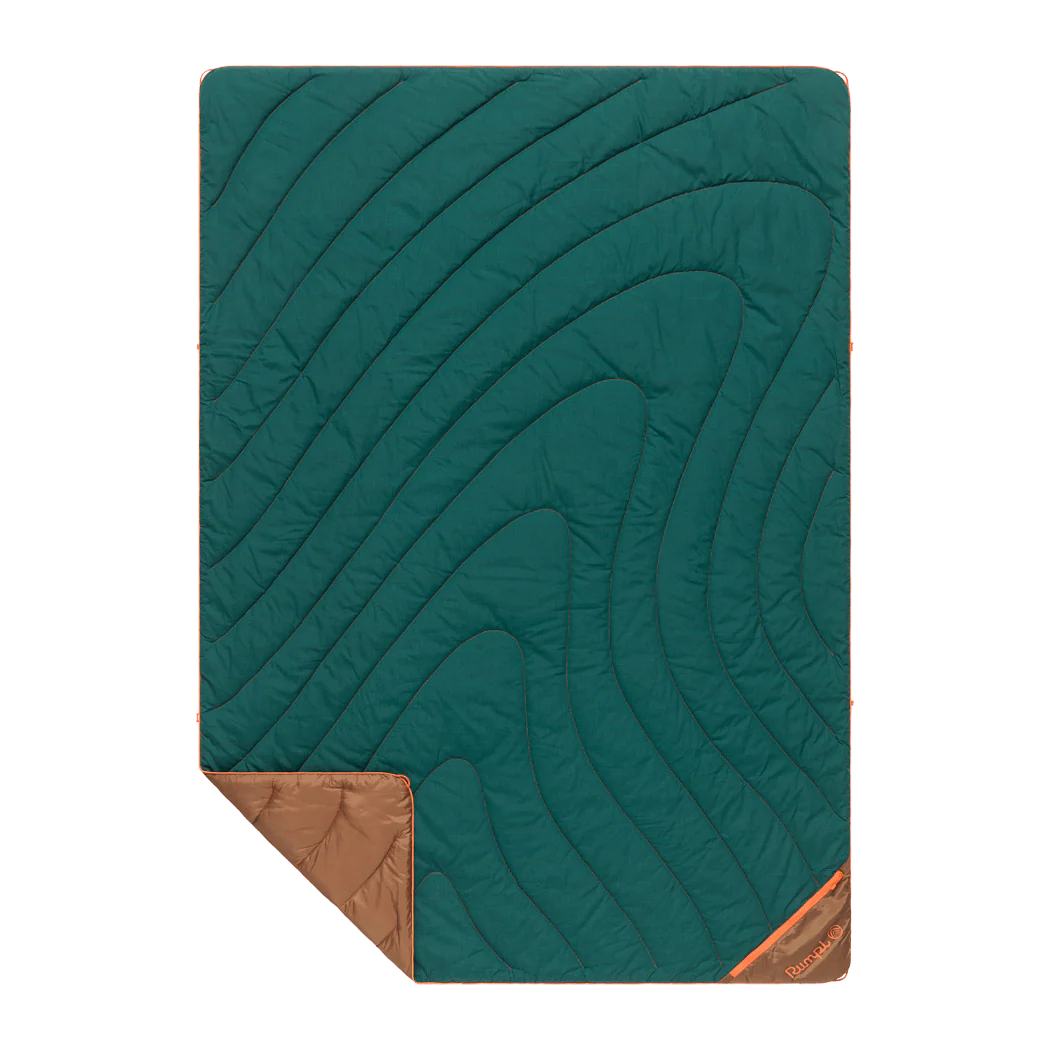 Flame Puffy Blanket - Hot Moss