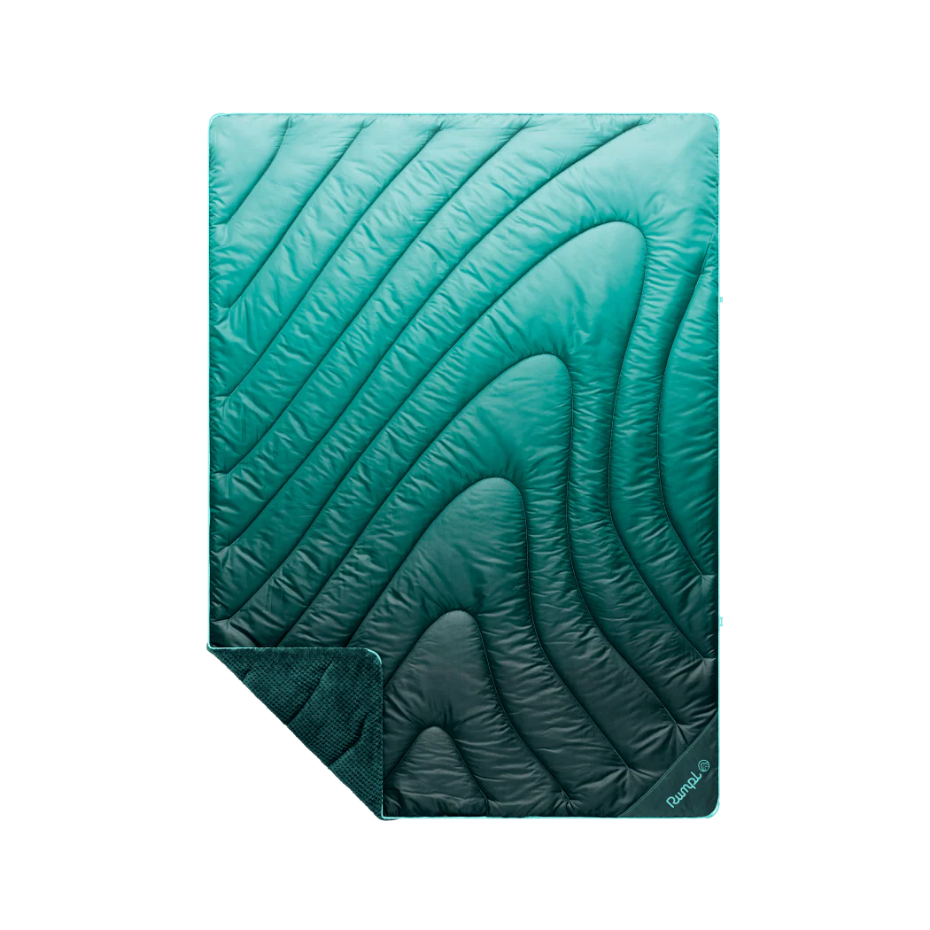 Fleece Puffy Throw Blanket - Jade Fade