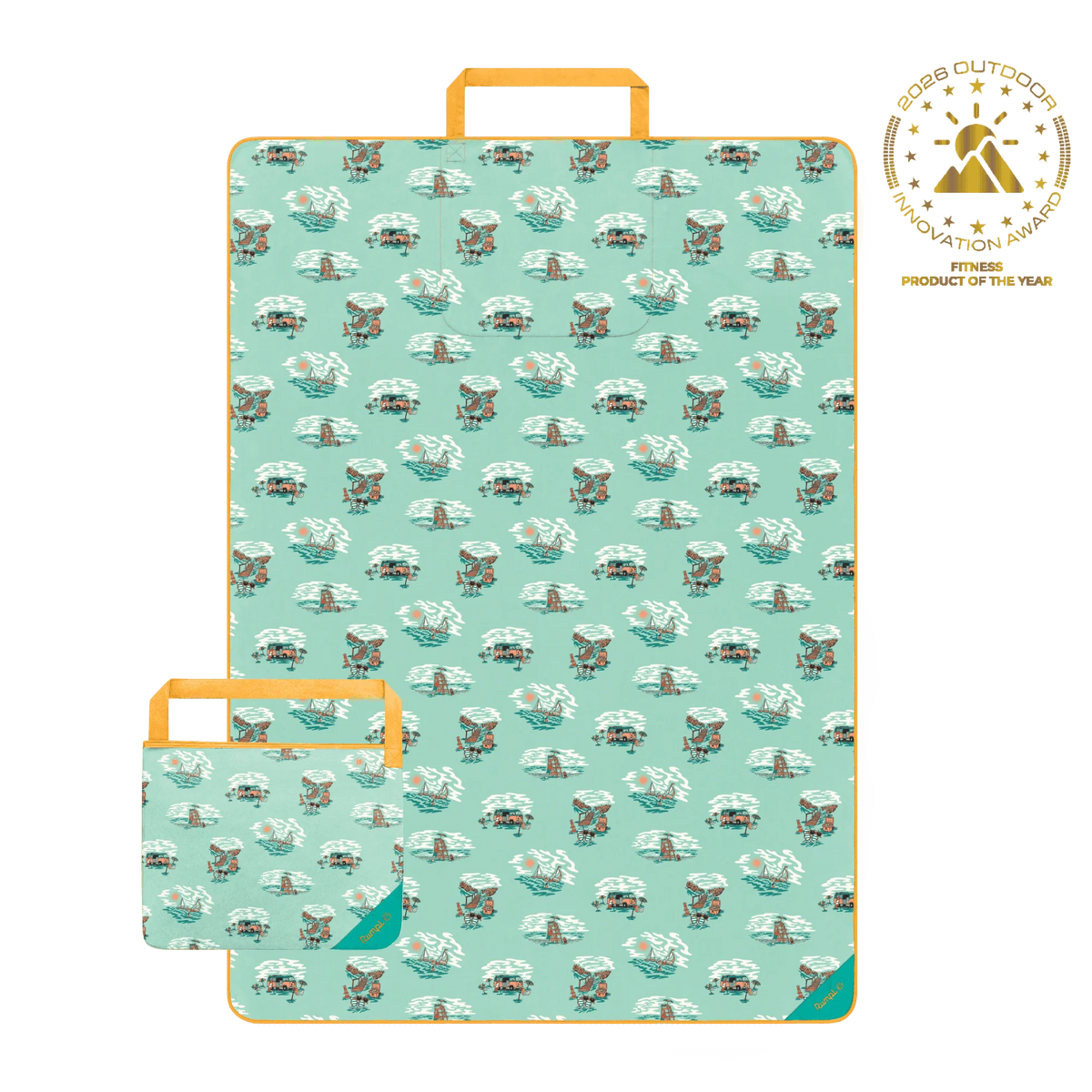 Tech Towel Tote Double - Aqua Outer Banks