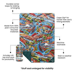 Original Puffy Blanket - Fishe - Arctic Char