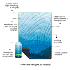 Original Puffy Blanket - Blue Ridge Fade