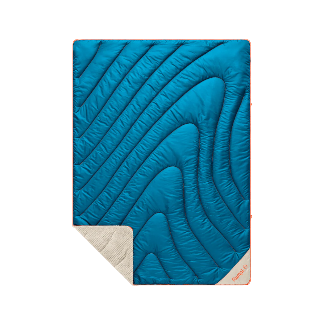 Fleece Puffy Throw Blanket - Seascape Cream