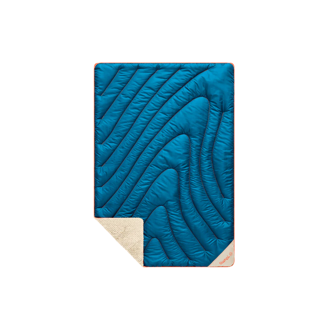 Fleece Puffy Mini Blanket - Seascape Cream