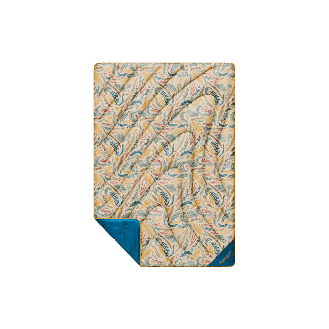 Original Puffy Mini Blanket - Mustard Fern