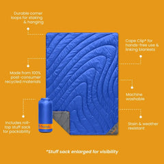 Original Puffy Blanket - Burning Blue - Custom