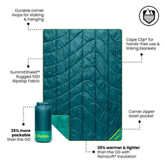 Backcountry 2 Person Puffy Blanket - Sage Mint Green